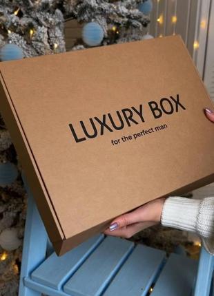 Подарунковий набір luxury box 1 зі шкіри: чоловіча сумка + гаманець8 фото