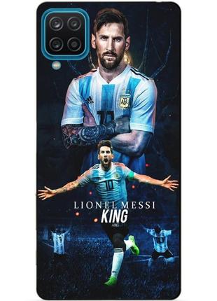 Силиконовый бампер чехол для samsung a12 с рисунком messi