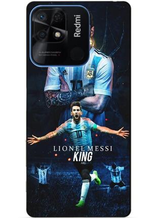 Силиконовий бампер чехол для xiaomi redmi 10c з рисунком messi аргентина