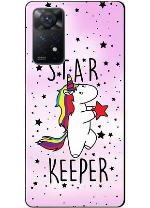 Силиконовый бампер чехол для xiaomi redmi note 11 pro с картинкой пони единорог