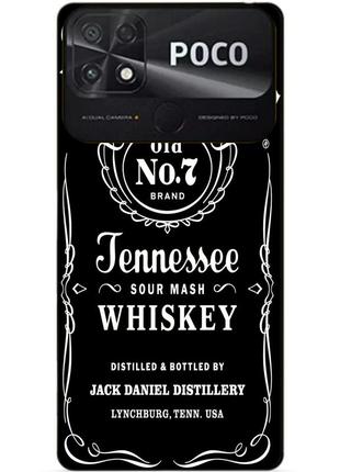 Силиконовый бампер чехол для xiaomi poco c40 с рисунком виски
