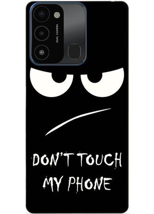 Силиконовый бампер чехол для tecno spark go 2022/spark 8c с рисунком глаза