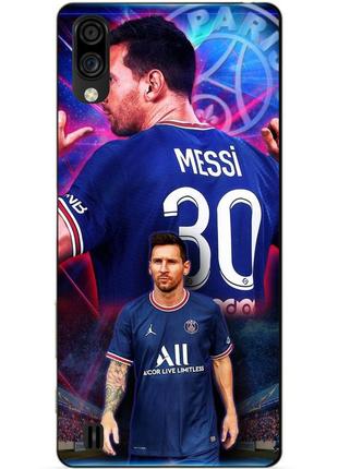 Силіконовий чохол бампер для zte blade a5 2020 з малюнком мессі псж