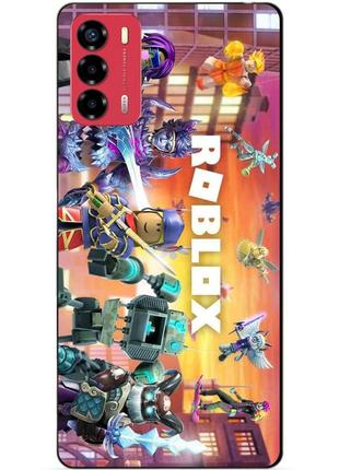 Силиконовый бампер чехол для zte blade v40 vita с картинкой роблокс roblox