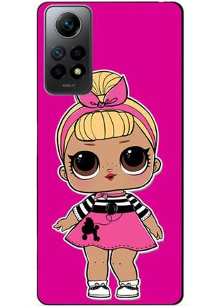 Силиконовый бампер чехол для xiaomi redmi note 12 pro с рисунком кукла lol