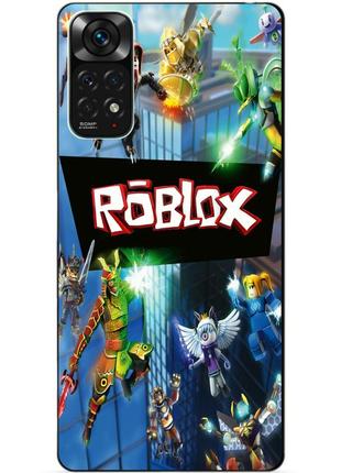 Силиконовый бампер чехол для xiaomi redmi note 11 / note 11s с картинкой roblox