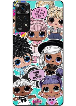 Силиконовый бампер чехол для xiaomi redmi note 11 pro с рисунком куклы лол