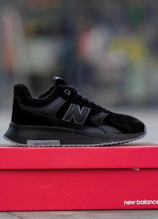 Зимові кросівки new balance black / нью беланс чорнi хутро