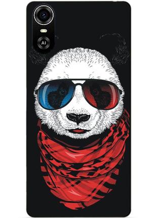 Силиконовый бампер чехол для zte blade a31 plus с рисунком панда