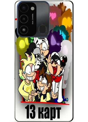 Силиконовый бампер чехол для tecno spark go 2022/spark 8c криминарт 13 карт