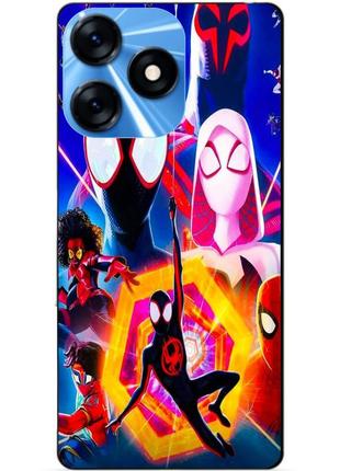 Силиконовый чехол бампер для tecno spark 10 с картинкой spider man человек паук