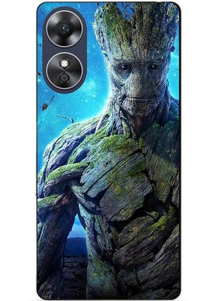 Силіконовий бампер чохол для oppo a17 грут стражі галактики groot