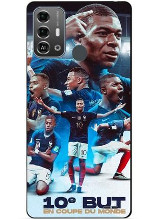 Силиконовый бампер чехол для zte blade a53 pro с рисунком мбаппе франция mbappe