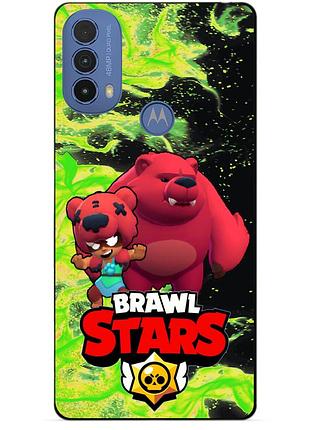 Силиконовый чехол бампер для motorola moto e20 с героем бравл нита мишка