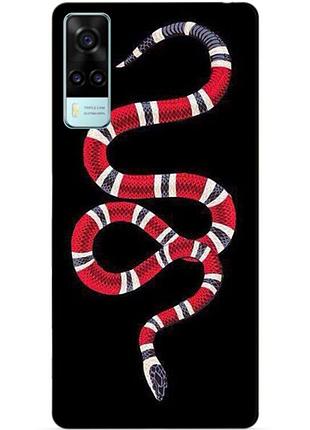 Силиконовый бампер чехол для vivo y31 / y53s  с рисунком змея