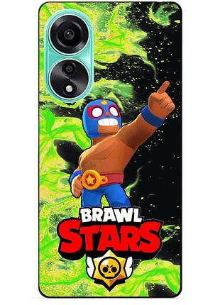 Силиконовый чехол бампер для oppo a78 с героем бравл эль примо