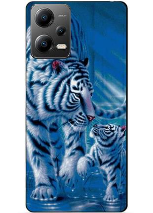 Силиконовый бампер чехол для xiaomi poco x5 5g с рисунком тигры