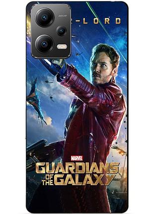 Силиконовый бампер чехол для xiaomi poco x5 5g звездный лорд стражи галактики star lord