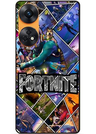 Силіконовий бампер чохол для oppo reno 8t з картинкою фортнайт fortnite