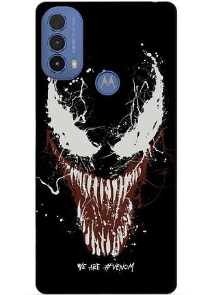 Силиконовый чехол бампер для motorola moto e40 с рисунком веном venom