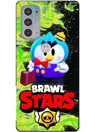 Силиконовый чехол бампер для motorola edge 20 с героем бравл мистер п.