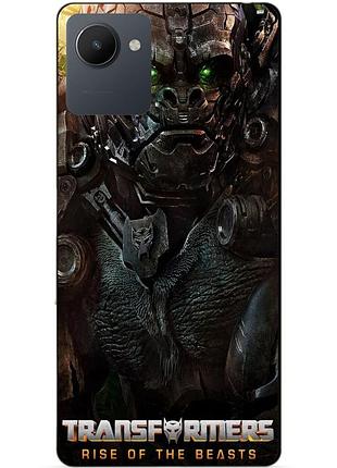 Силиконовый чехол бампер для realme c30s с рисунком оптимус праймал звероботы трансформеры transformers