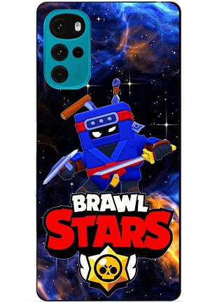 Силиконовый чехол бампер для motorola moto g22 с героем космический бравл  эш