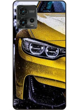 Силіконовий чохол бампер для motorola moto g72 з малюнком bmw бмв машина авто