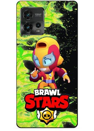 Силиконовый чехол бампер для motorola moto g72 с героем бравл макс