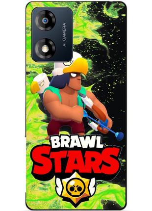 Силіконовий бампер чохол для motorola moto e13 з героєм бравл бо