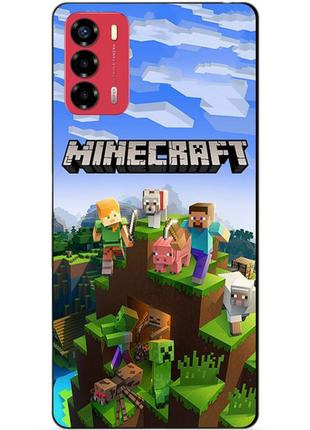 Силіконовий бампер чохол для zte blade v40 vita з малюнком minecraft майнкрафт