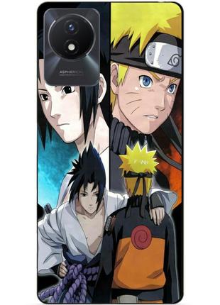 Силиконовый чехол бампер для vivo y02 с рисунком наруто узумаки naruto