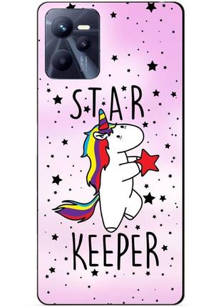 Силіконовий чохол бампер для realme c35 з малюнком поні єдиноріг star