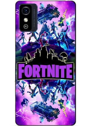 Силіконовий бампер чохол для zte blade l9 з малюнком fortnite marvel