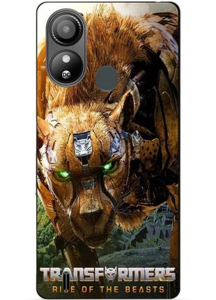 Силиконовый чехол бампер для zte blade l220 с рисунком читор звероботы трансформеры transformers