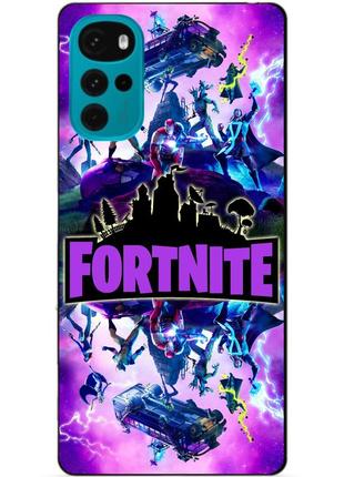 Силиконовый чехол бампер для motorola moto g22 с рисунком fortnite marvel фортнайт марвел