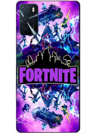 Силіконовий бампер чохол для oppo a16/a54s з малюнком фортнайт марвел