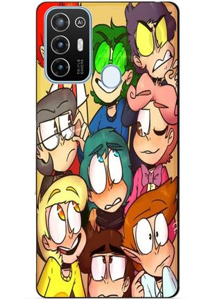 Силиконовый бампер чехол для zte blade a52 с героем 13 карт