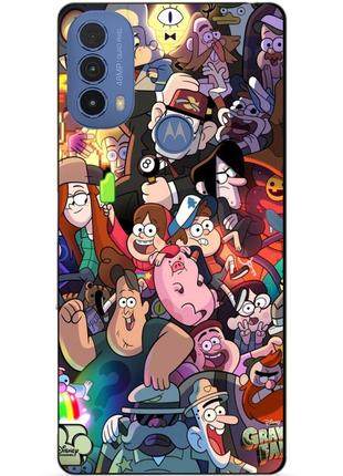 Силиконовый чехол бампер для motorola moto e30 с рисунком гравити фолз gravity falls