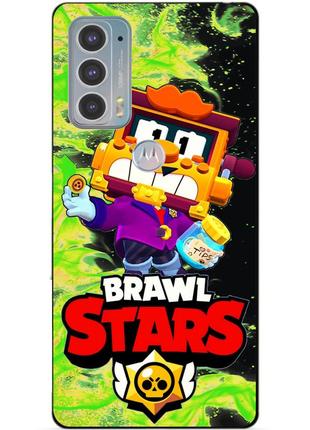 Силиконовый чехол бампер для motorola edge 20 с героем бравл грифф