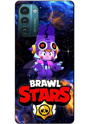 Силиконовый чехол бампер для nokia g11 с героем космический бравл беа снайпер