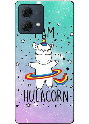 Силіконовий чохол бампер для motorola moto g84 з малюнком єдиноріг поні