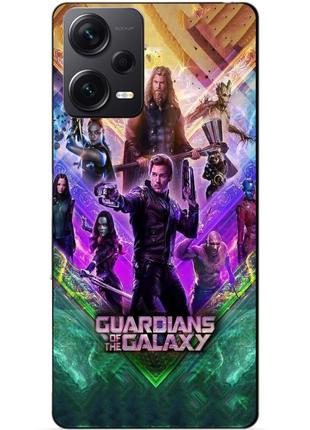 Силиконовый бампер чехол для xiaomi redmi note 12 pro plus с рисунком стражи галактики