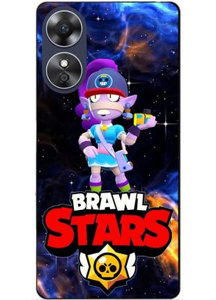 Силиконовый бампер чехол для oppo a17 с героем космический бравл эмз