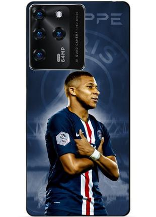 Силіконовий бампер чохол для zte blade v30 з малюнком мбаппе псж