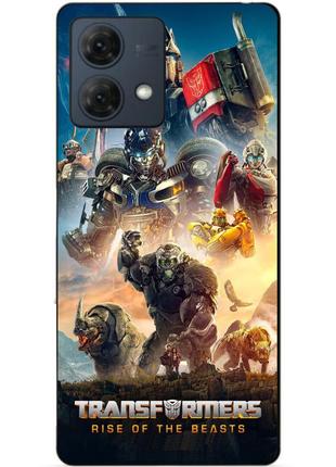 Силиконовый чехол бампер для motorola moto g84 с картинкой звероботы трансформеры transformers