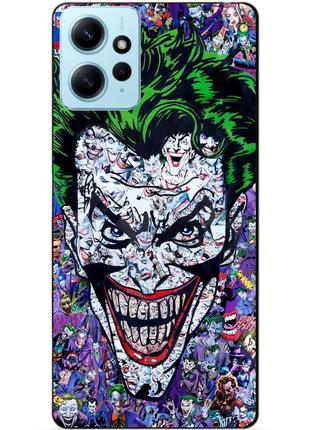 Силиконовый бампер чехол для xiaomi redmi note 12 с рисунком джокер