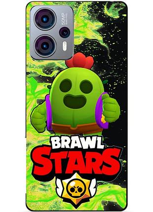 Силиконовый чехол бампер для motorola moto g13 с героем бравл спайк