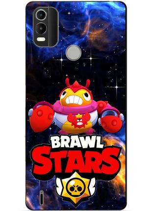 Силиконовый чехол бампер для nokia c21 plus с героем космический бравл  тик