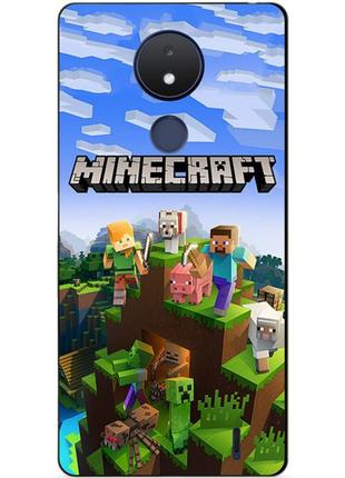 Силіконовий чохол бампер для nokia c21 з малюнком minecraft майнкрафт